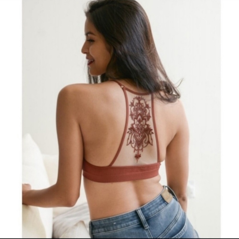 Tattoo Bralette in Rust Color